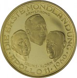 Ronde du premier alunissage Apollo 11- 6,3g d'or fin PP 1969