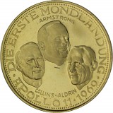 Ronde du premier alunissage Apollo 11- 3,13g d'or fin PP 1969