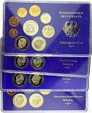 4x Lot de DM Pièces de Circulation (D,F,G,J) avec 10,68 DM chacune 1975 - 1978 4x Lot de DM Pièces de Circulation (D,F,G,J) avec 10,68 DM chacune 1975 - 1978