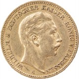 20 Mark allemand Wilhelm II de Prusse 7,16g d'or fin - deuxième choix