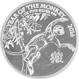 Lunar UK Année du Singe 1oz d'Argent - 2016 Deuxième Choix