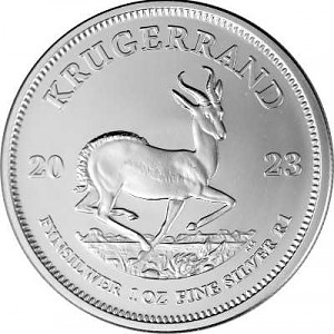 Krugerrand 1oz d'argent fin - deuxième choix (TVA normale)