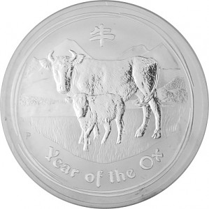 Lunar II Boeuf 10oz d'argent fin - 2009 - deuxième choix