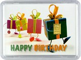 Lingot 1g d'or fin - 'Happy Birthday'