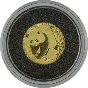 Chine Panda 1/20oz d'or fin - 2002