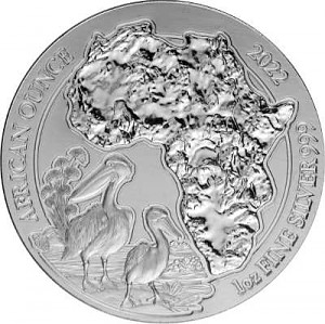 Pélican du Rwanda 1oz d'argent fin - 2022 deuxième choix (TVA Normale)