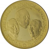 Ronde du premier alunissage Apollo 11- 9,4g d'or fin 1969