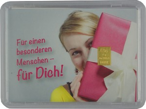 Lingot 1g d'or fin - 'Für dich'
