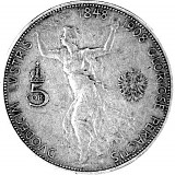 5 Couronnese 21,43g d'argent fin Autriche 1908