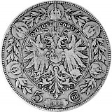 5 Couronnese 21,43g d'argent fin Autriche 1900