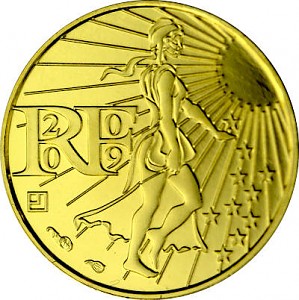 100 EUR France La semeuse 3,1 g d'or 2009 100 EUR France La semeuse 3,1 g d'or 2009
