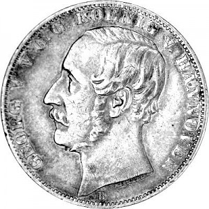 1 Thaler de Hanovre 1866 B - 16,67 g d'argent fin