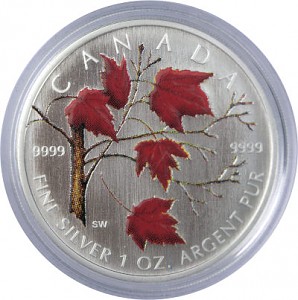 Maple Leaf 1oz d'Argent - coloré Maple Leaf 1oz d'Argent - coloré