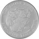 Ronde Australien's Teddy Bear 1oz d'Argent - 1989
