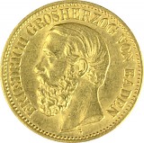 10 Mark allemand Friedrich I grand-duc du Pays de Bade 3,58g d'or fin (1890 - 1902)