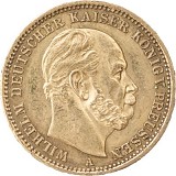 20 Mark allemand Wilhelm I de Prusse 7,16g d'or fin (1871 - 1873)