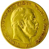 10 Mark allemand Wilhelm I de Prusse 3,58g d'or fin - (1872, 1873)