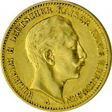 20 Mark allemand Wilhelm II de Prusse 7,16g d'or fin (1888, 1889)