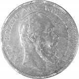 5 Marks Allemand Karl Roi de Wurtemberg, 25 g d'Argent (1874 - 1888)