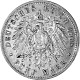 5 Marks Allemand Wilhelm II Empereur allemand 25 g d'argent (1891 - 1908)
