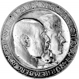 3 Mark Allemand Wilhelm et Charlotte de Wurtemberg 15 g d'Argent - 1911