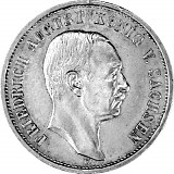 3 Mark Allemand Friedrich August Roi de Saxe 15 g d'Argent (1908 - 1913)
