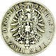 2 Mark Allemand Wilhelm Empereur allemands 10 g d'Argent (1876 - 1884)