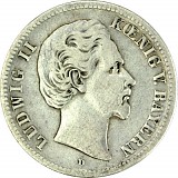 2 Mark Allemand Ludwig II Roi de Bavière 10 g d'argent - (1876, 1877, 1880, 1883)