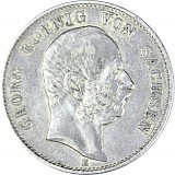 2 Mark Allemand Georg Roi de Sachse 10 g d'argent (1903, 1904)