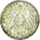 2 Mark Allemand Université de Leipzig 10 g d'argent - 1909