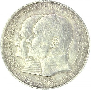 2 Mark Allemand Landgrave Philipp de Hesse 10g d'Argent - 1904