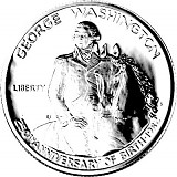 ½ US-Dollar George Washington 11,25g d´argent - 1982