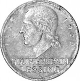 3 Reichsmark République de Weimar Gotthold E. Lessing 7,5 g d'Argent - 1929 3 Reichsmark République de Weimar Gotthold E. Lessing 7,5 g d'Argent - 1929