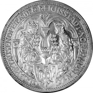 3 Reichsmark République de Weimar Nordhausen 7,5 g d'Argent - 1927 3 Reichsmark République de Weimar Nordhausen 7,5 g d'Argent - 1927