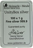 UnityBox Heimerle + Meule 100 x 1g d'Argent fin Deuxième Choix