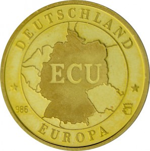 Ronde ECU Allemagne Europe 3,49 g d'or fin 1992 - deuxième choix