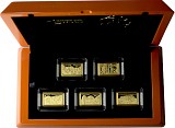 5 Dollar Fiji Premium Size Lingot d'Or - Australian Investment Collection 5x1g - 2019