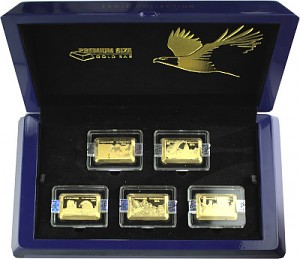 5 Dollar Fiji Premium Size Lingot d´Or - Eagle Collection 5x1g - 2016