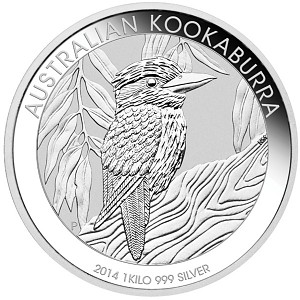 Kookaburra 1kg d'argent fin - 2014