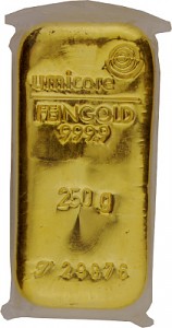 Lingot 250g d'or fin - différents fabricants
