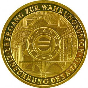 100 Euro allemand 1/2oz d'or fin - 2002 Union Monétaire