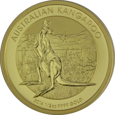 Australian Kangourou 1/2oz d'or fin - 2014