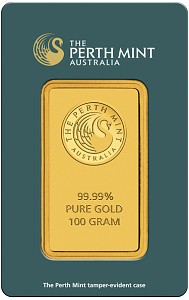 Lingot 100g d'or fin - Perth Mint