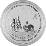 Lunar II Lièvre 1kg  d'argent fin - 2011