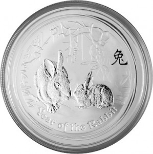 Lunar II Lièvre 2oz d'argent fin - 2011