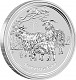 Lunar II Chèvre 10oz d'argent - 2015