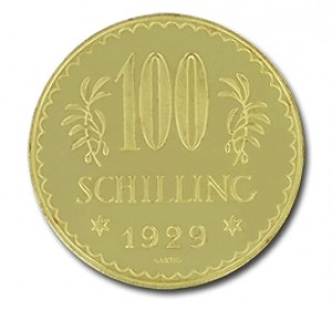 100 Schilling Autriche 21,17g d'or fin