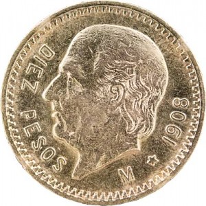 10 Pesos Mexique 7,50g d'or fin