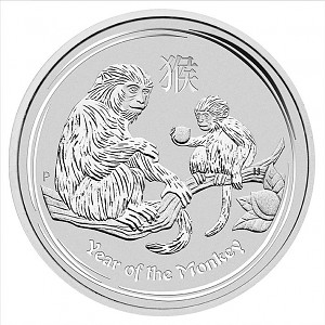 Lunar II Singe 2oz d'argent fin - 2016