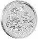 Lunar II Singe 2oz d'argent fin - 2016